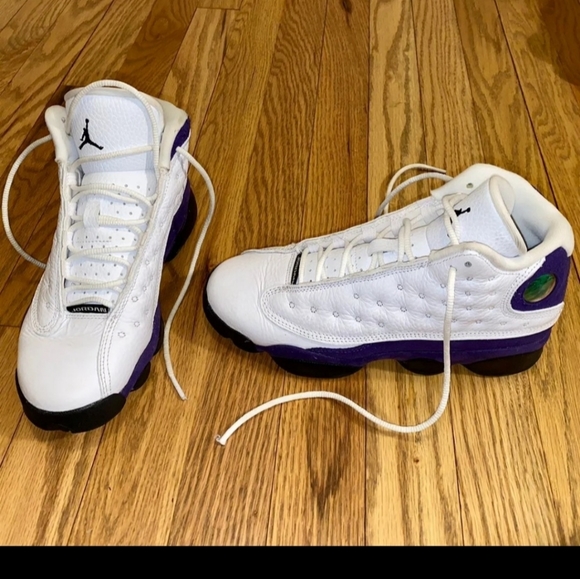 Air Jordan 13 Retro GS LAKERS Size 5Y - Picture 2 of 7